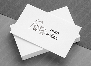 犬と手描きとナチュラル　犬のロゴ