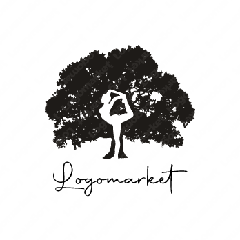 ヨガとティラピスと健康のロゴ