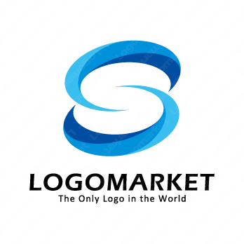 流れと渦と循環のロゴ