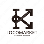 IとKと矢印のロゴ