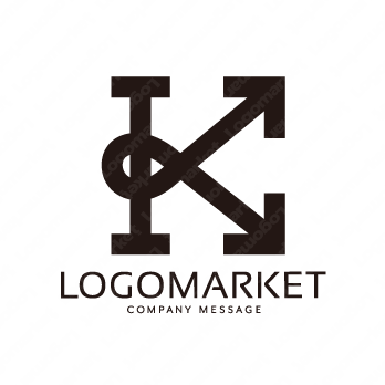 IとKと矢印のロゴ