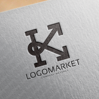 IとKと矢印のロゴ