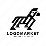 しまうまとスタイリッシュとモダンのロゴ