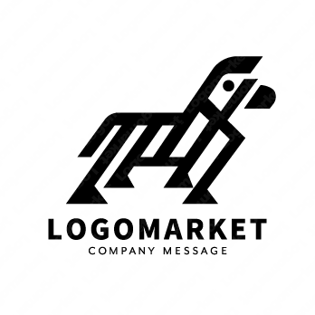 しまうまとスタイリッシュとモダンのロゴ