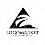 鶴と日の出とAのロゴ