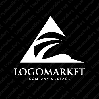 鶴と日の出とAのロゴ