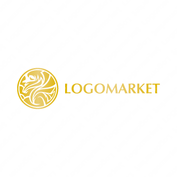 グリフィンとグリフォンと鷹のロゴ