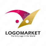 ピエロと境界と二面性のロゴ