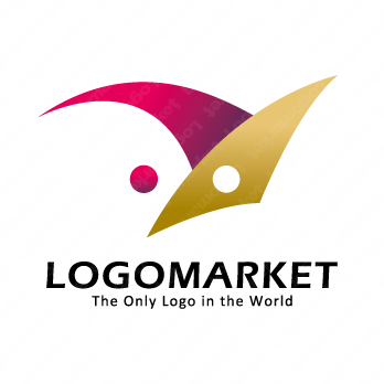 ピエロと境界と二面性のロゴ