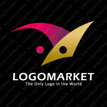 ピエロと境界と二面性のロゴ