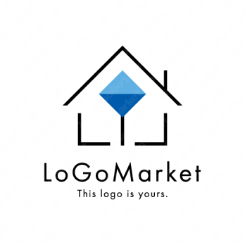 家と木と自然のロゴ