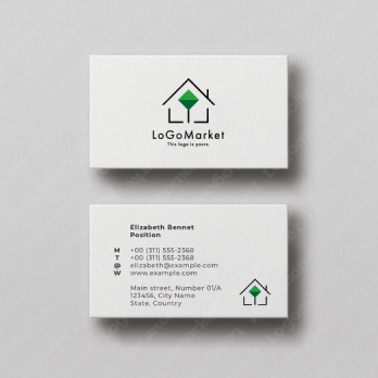 家と木と自然のロゴ