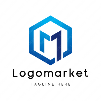 Mと1とナンバーワンのロゴ