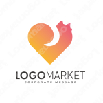 ハートとペットとしっぽのロゴ