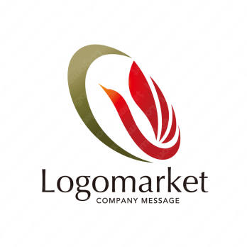 鳥と幸運と成功のロゴ