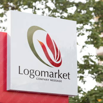 鳥と幸運と成功のロゴ