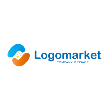 手と幸運と繋がりのロゴ