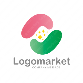 手と幸運と繋がりのロゴ