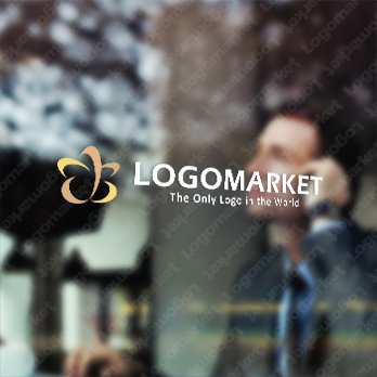 花と星と結びつきのロゴ