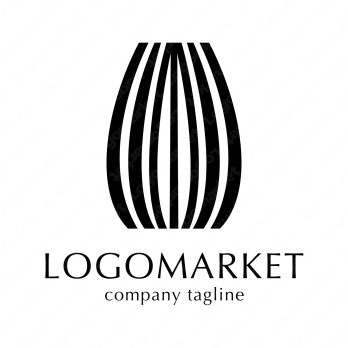 茶器とお茶と和風のロゴ