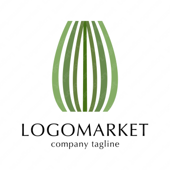 茶器とお茶と和風のロゴ