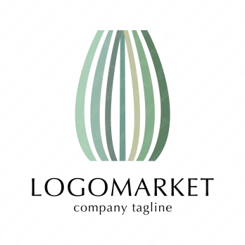 茶器とお茶と和風のロゴ