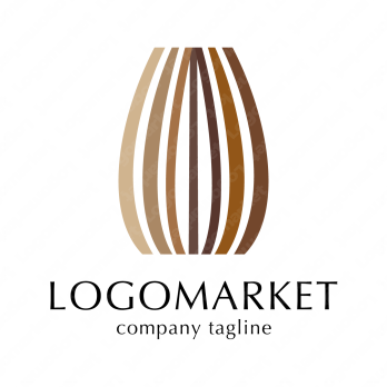 茶器とお茶と和風のロゴ