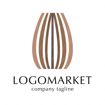 茶器とお茶と和風のロゴ