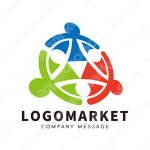 人とコミュニケーションとカラフルのロゴ