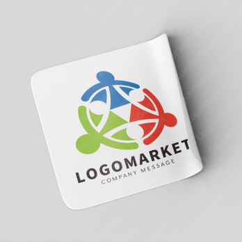 人とコミュニケーションとカラフルのロゴ