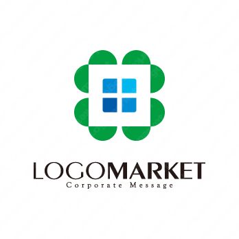 優しいと漢字の田と安心のロゴ