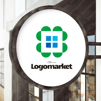 優しいと漢字の田と安心のロゴ