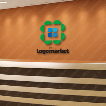 優しいと漢字の田と安心のロゴ