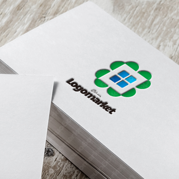 優しいと漢字の田と安心のロゴ