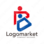 Bと人とタッグのロゴ