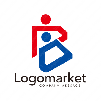 Bと人とタッグのロゴ