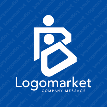 Bと人とタッグのロゴ