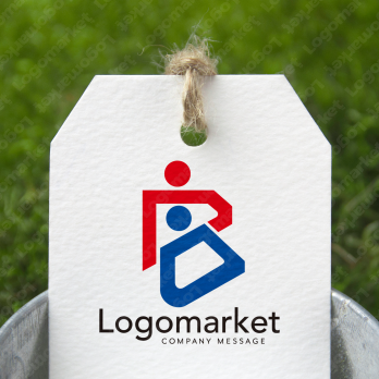 Bと人とタッグのロゴ