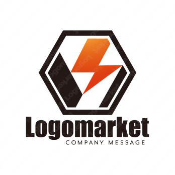 Yと稲妻と六角形のロゴ