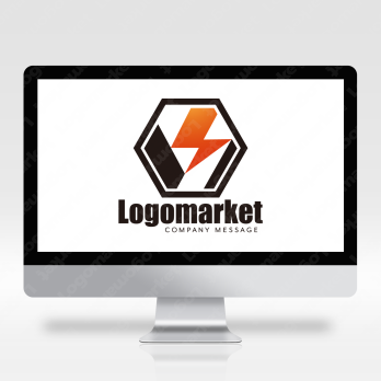 Yと稲妻と六角形のロゴ