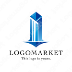 ビルと物件とプリズムのロゴ