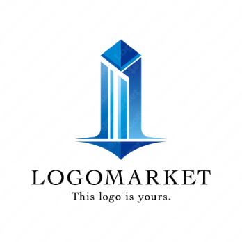 ビルと物件とプリズムのロゴ