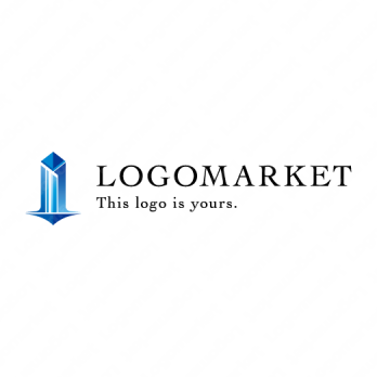 ビルと物件とプリズムのロゴ