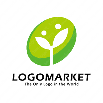 芽と人と成長のロゴ