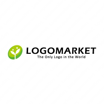 芽と人と成長のロゴ