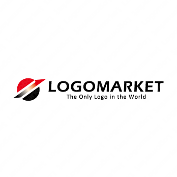 円と矢印と上昇のロゴ