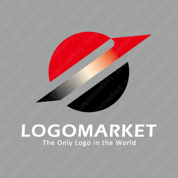 円と矢印と上昇のロゴ