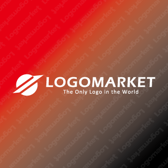 円と矢印と上昇のロゴ