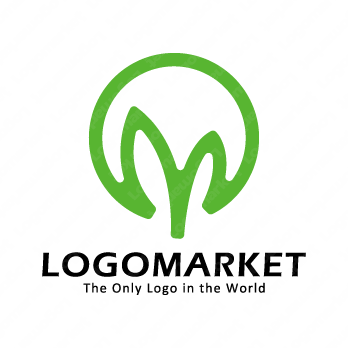 芽と線と円のロゴ