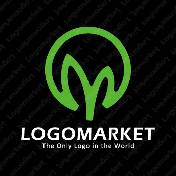 芽と線と円のロゴ